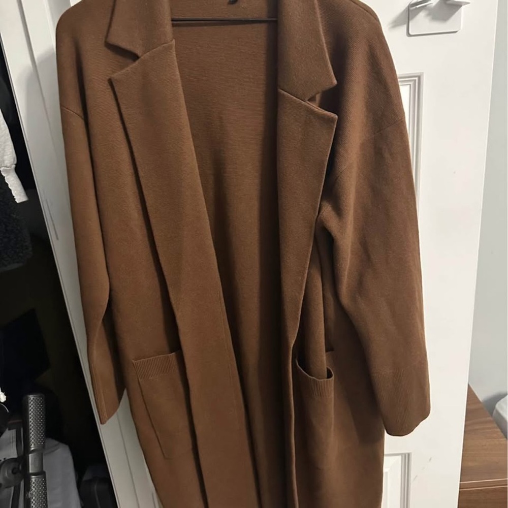 J. Crew brown Trench Coat cardigan